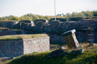 Helsinki 'deki Suomenlinna Adası manzarası.