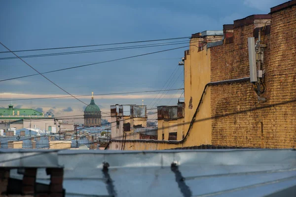 Utsikt Över Sankt Petersburg Från Taket Till Ett Hus — Stockfoto
