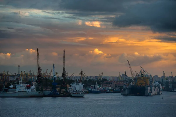 Aziz Petersburg Russia Eylül 2021 Bir Yolcu Gemisinden Petersburg Limanının — Stok fotoğraf
