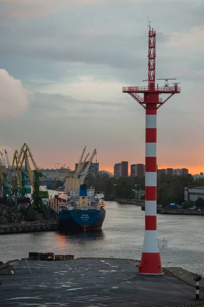 Aziz Petersburg Russia Eylül 2021 Bir Yolcu Gemisinden Petersburg Limanının — Stok fotoğraf