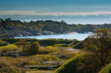 Helsinki 'deki Suomenlinna Adası manzarası.