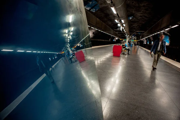 Stockholm Sweden Ekim 2021 Inanılmaz Güzel Metro Içinde — Stok fotoğraf