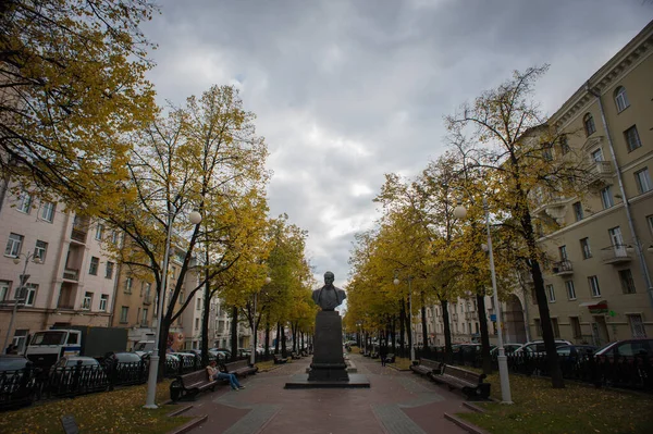 Monument Felix Dzerzhinsky Minsk — Stock Photo, Image