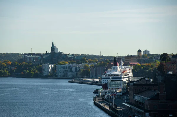 Stockholm Suède Octobre 2021 Vue Vieille Ville Stockholm Depuis Pont — Photo
