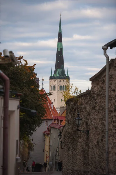 Hermosa Vista Del Centro Histórico Tallin — Foto de Stock