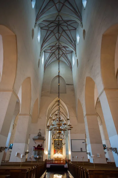 Veduta Degli Interni Della Chiesa Tallinn — Foto Stock