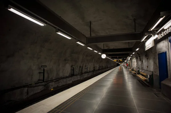 Stockholm Rússia Outubro 2021 Dentro Metrô Incrivelmente Bonito — Fotografia de Stock