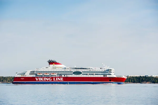 Helsingfors Finland Oktober 2021 Ett Kryssningsfartyg Till Sjöss — Stockfoto