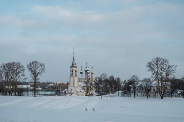 View Church Presentation Lord Early Winter Vologda — стоковое фото