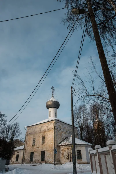 View Elijah Prophet Church Kamenya Early Winter Morning Vologda — Stock Photo, Image