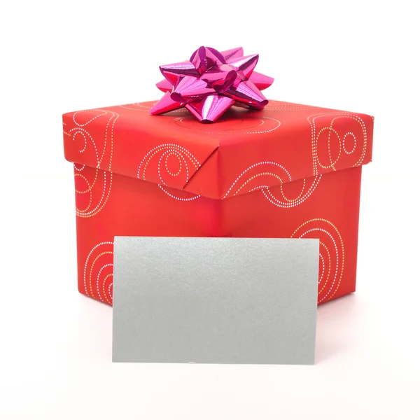 Boîte cadeau rouge — Photo