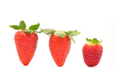 güzel çilek beyaz izole