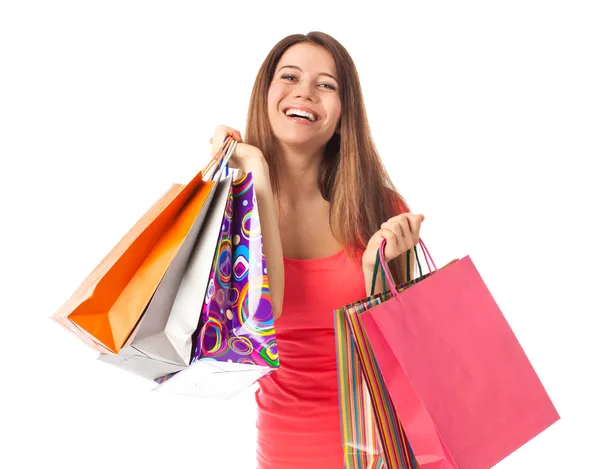 Cheerful shopper Stock Image