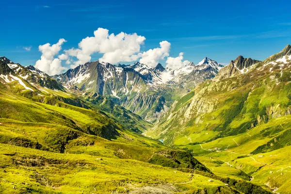 Panorama in de Franse Alpen — Stockfoto
