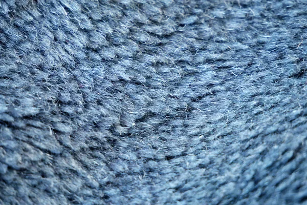 ウールの背景 人工毛 青い羊皮のラグの背景 クローズアップの詳細 — ストック写真
