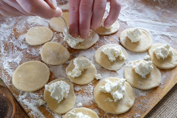 Frische Ravioli Handgemachte Küche Gericht Aus Gemüse Und Ricotta Ravioli — Stockfoto