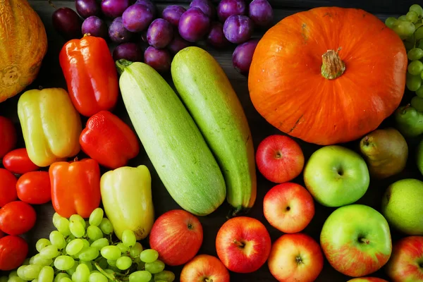 Muchas Frutas Verduras Diferentes Tienda Glocery Verde Frutas Verduras Frescas — Foto de Stock