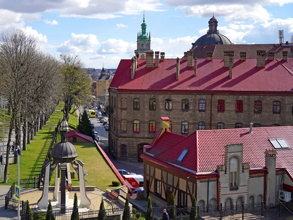Lviv Θέα Στην Πόλη Ιστορικό Κέντρο Της Πόλης Ουκρανία Κορυφαία — Φωτογραφία Αρχείου
