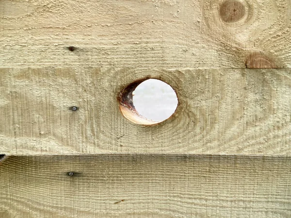 Superficie Textura Fondo Madera Con Agujero Textura Madera Solía Ser — Foto de Stock