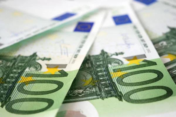 Grande Pilha 100 Euro Fundo Monetário Dinheiro Dinheiro Close — Fotografia de Stock