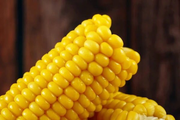 Stück Mais Und Samen Nahaufnahme Makro — Stockfoto