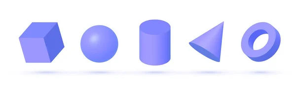 Геометрия 3d фиолетовая на синем фоне. Геометрия 3d, отличный дизайн для любых целей. 3D рендер дизайн. Икона вектора. Графический цвет фона. Векторный набор. Футуристический дизайн — стоковый вектор