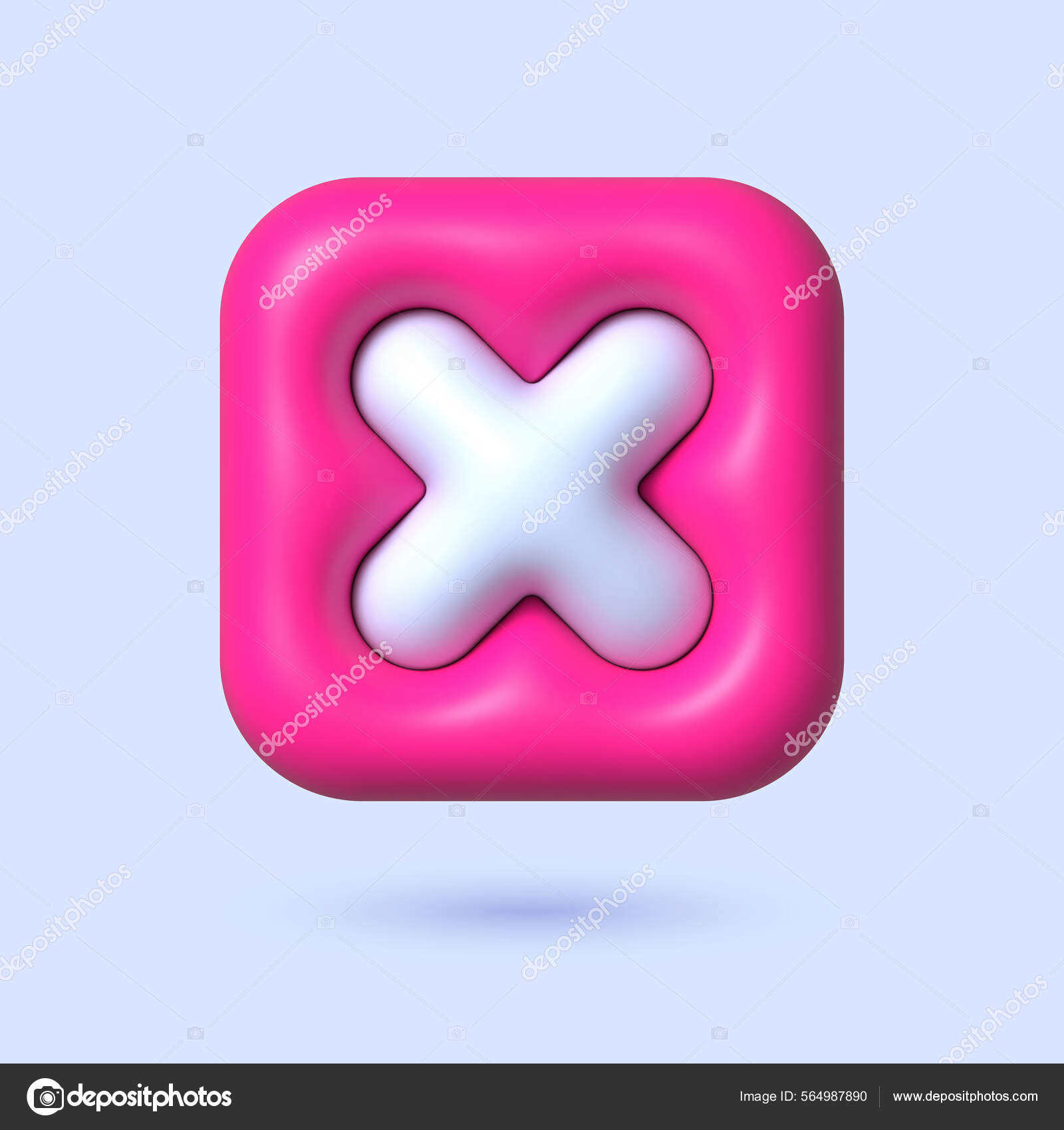 Cruz 3d em estilo cartoon. 3d ilustração vermelha no fundo rosa. 3d  renderizar ícone vetorial realista Vetor de stock de ©Soifer 564987890, image size:1600x1700