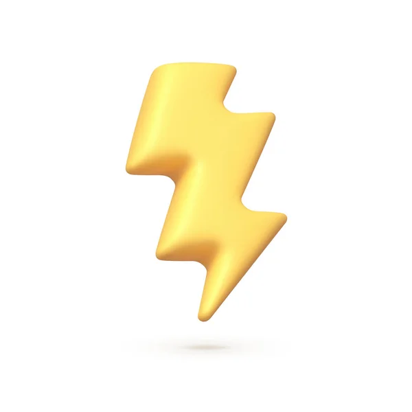 Bolt Great Design Any Purposes Realistic Lightning Bolt Vector Illustration — Stockový vektor