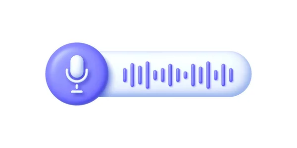 Voice Message Mobile Device Design Social Media Message Isolated Vector — 图库矢量图片