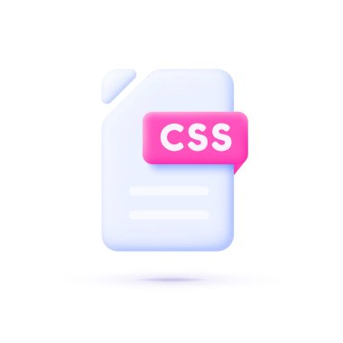 Css File 3D, great design for any purposes. 3d vector illustration.