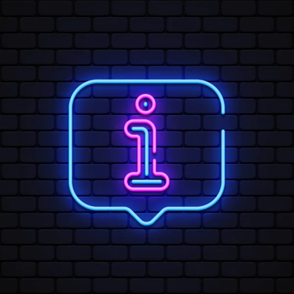 Info Neon Great Design Any Purposes Vector Illustration — Stockový vektor