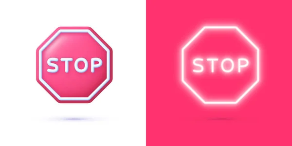 Stop Icon White Background Isolated Vector Sign Symbol Vector Illustration — Stockvector