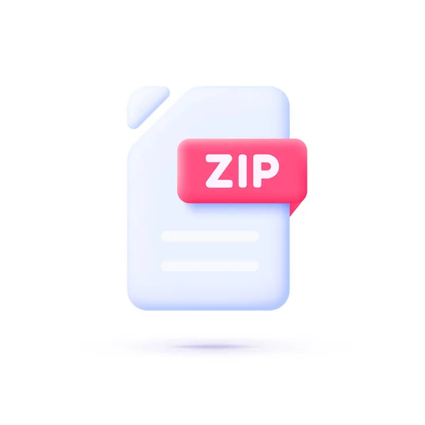 Zip File Internet Technology Vector Illustration Isolated — Stock Vector