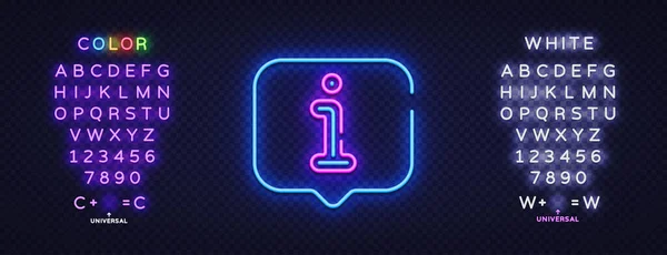 Info Neon Great Design Any Purposes Vector Illustration — Image vectorielle