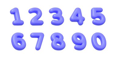 Beyaz arka planda 3 boyutlu gerçekçi. Kağıt tasarımı için 3D numara. Bayrak tasarımı. Vektör izole edilmiş simgesi.