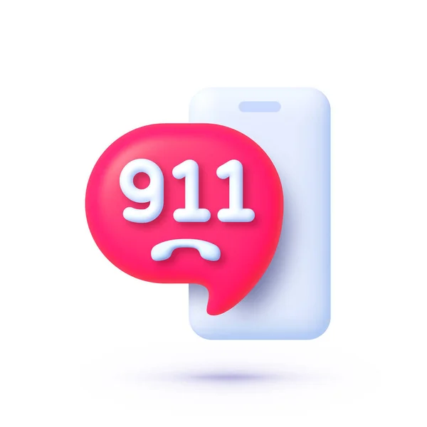 Call 911 Emergency Call Hotline Service Call Emergency Icon Great — Stock Vector