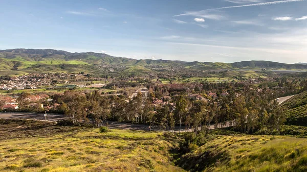 Luchtfoto Van Simi Valley Nabij Los Angeles Zuid Californië Voorjaar — Stockfoto