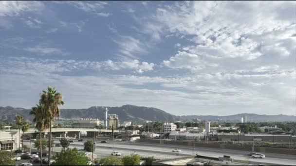 Interstate Freeway San Fernando Valley Burbank Southern California Time Lapse — Vídeo de stock