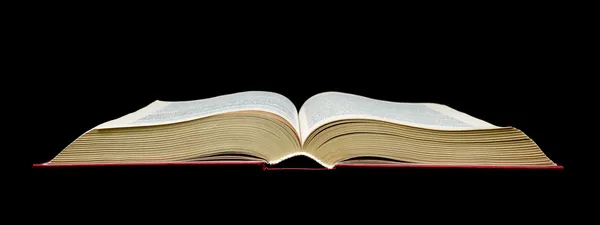 Open book - black background — Stock Photo, Image