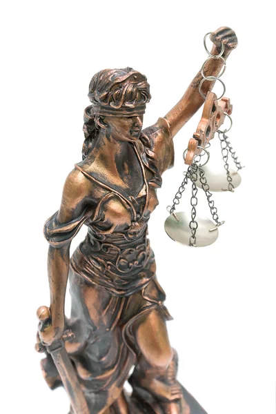 正義の彫像のクローズ アップ — ストック写真