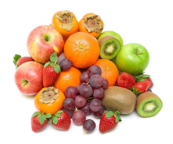 Fruta fresca sobre um fundo branco — Fotografia de Stock