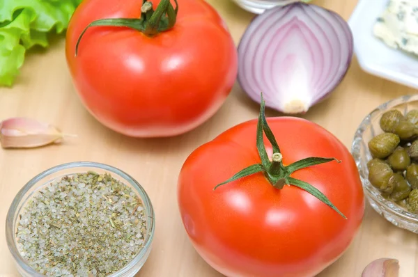 Rijpe tomaten close-up — Stockfoto