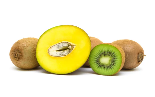Mango a kiwi izolovaných na bílém pozadí — Stock fotografie