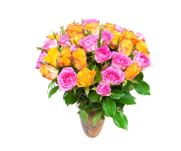 A large bouquet of roses isolated on white background. — Stock Photo, Image