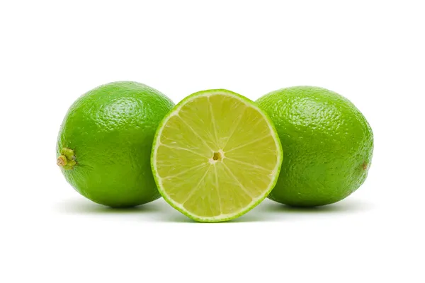 Fresh lime on a white background closeup — Stock Photo, Image