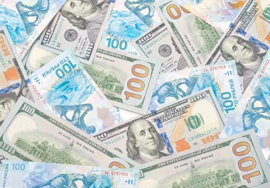  arka plan Rus ruble ve ABD Doları