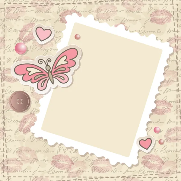 Vintage scrapbooking conjunto — Vector de stock