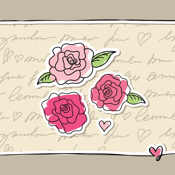 Rosas rosadas — Vector de stock