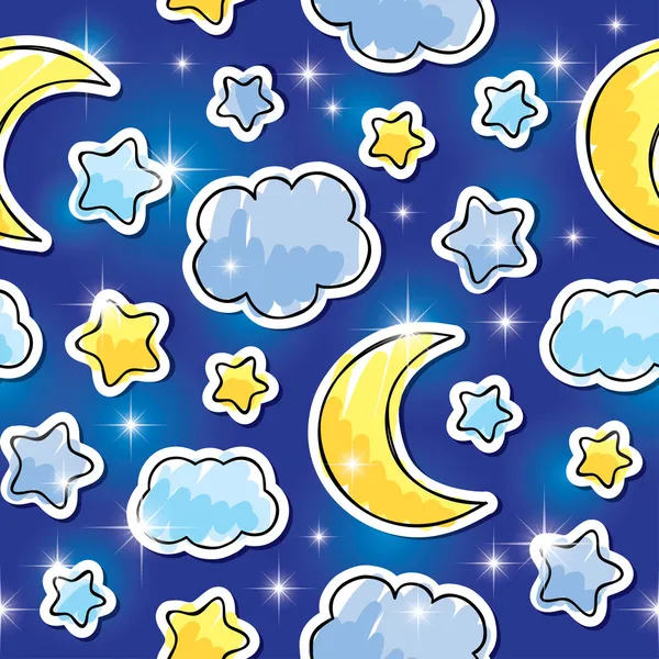 Night pattern Stock Illustration