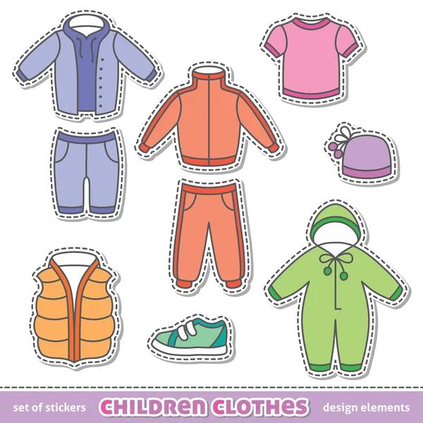 Çocuk Giyim — Stok Vektör